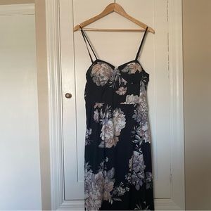 Band of Gypsies Corset Top Floral Maxi Dress